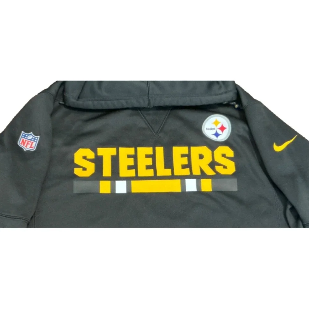 Pittsburgh Steelers Nike Sweatshirt Men M Black NFL Football Therma-FIT